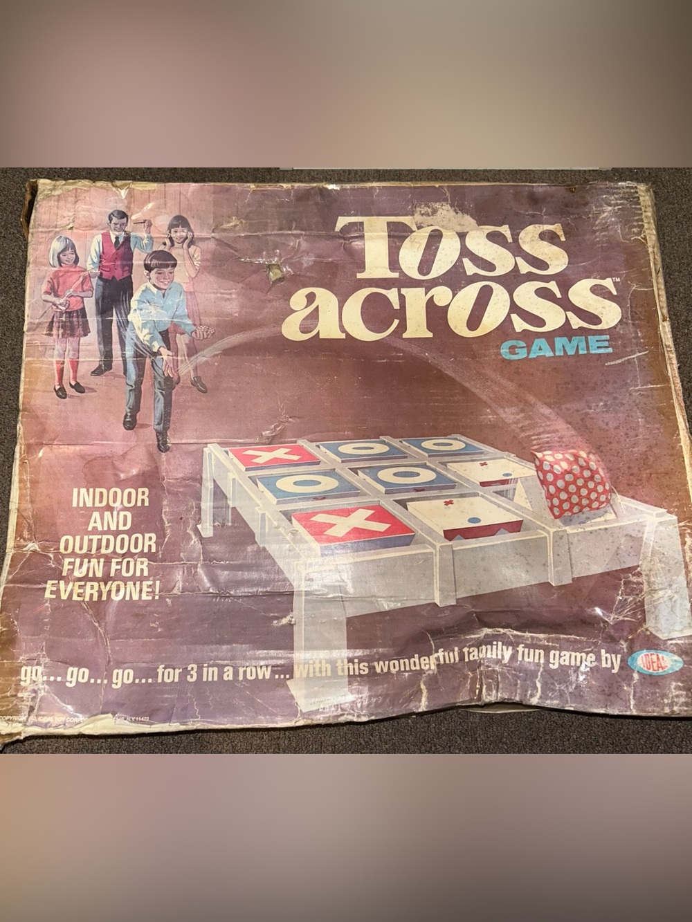 Ideal Games -  Toss Across Vintage Game, 1969, With Original Box & Bags